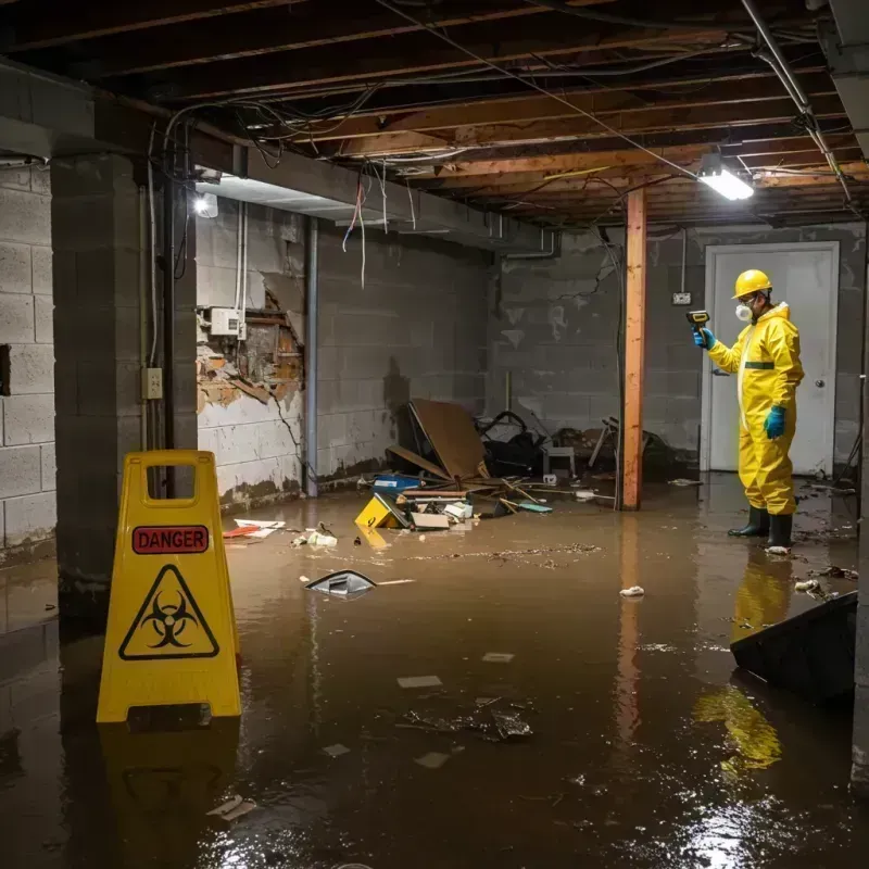 Flooded Basement Electrical Hazard in Hopkins County, KY Property